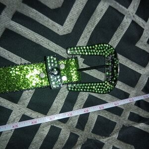 Green Glitter Belt